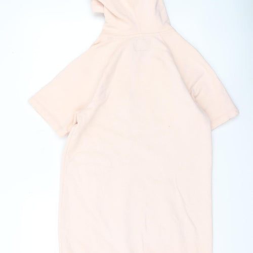 Roots Womens Pink S T-Shirt Hoodie Dress Casual Knee Length