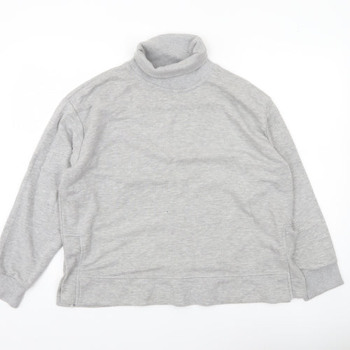 PrettyLittleThing Women’s Grey Roll Neck Sweatshirt UK 8