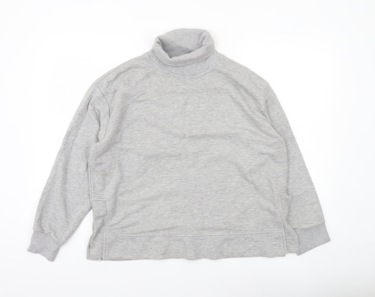 PrettyLittleThing Women’s Grey Roll Neck Sweatshirt UK 8