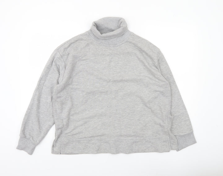 PrettyLittleThing Women’s Grey Roll Neck Sweatshirt UK 8