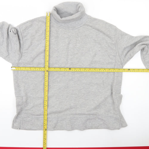 PrettyLittleThing Women’s Grey Roll Neck Sweatshirt UK 8