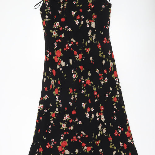 Evan-Picone Women’s Black Floral Off Shoulder Shift Dress Size 10