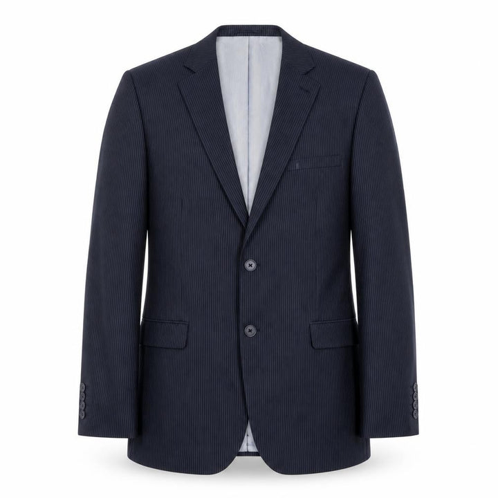 Marks and Spencer Men’s Blue Pinstripe Wool Blend Blazer Jacket 40 Chest