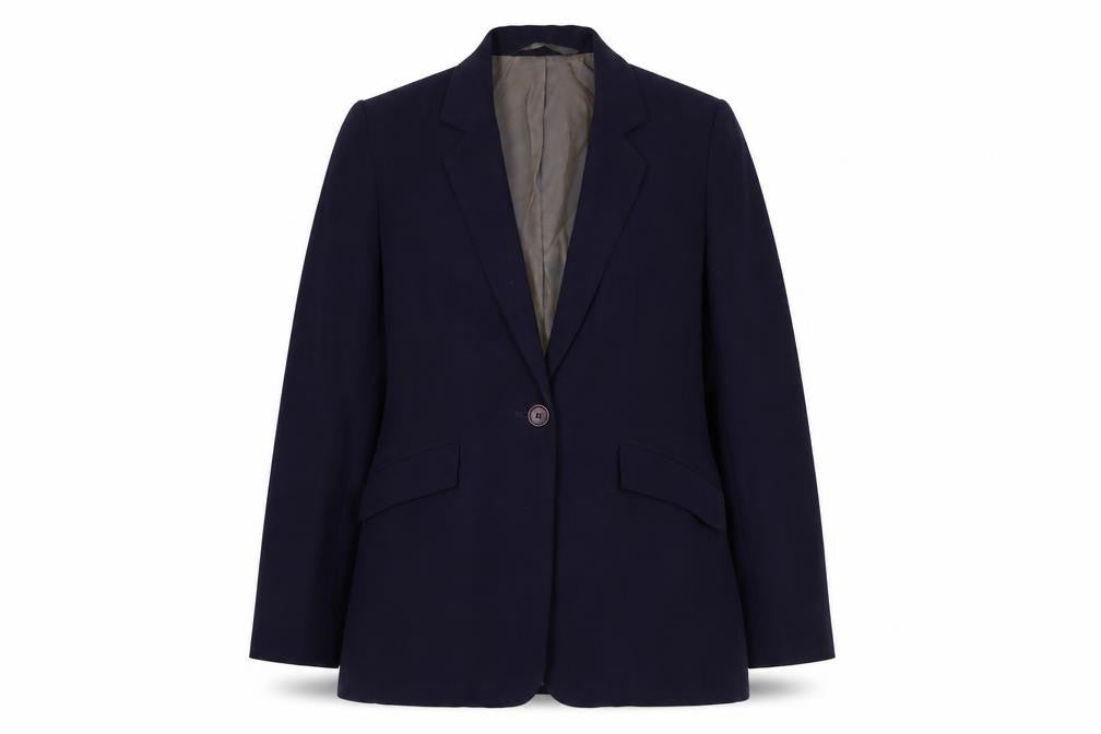 Front view of BHS Women Purple Blazer, size 8, Regular Fit One Button Work Jacket