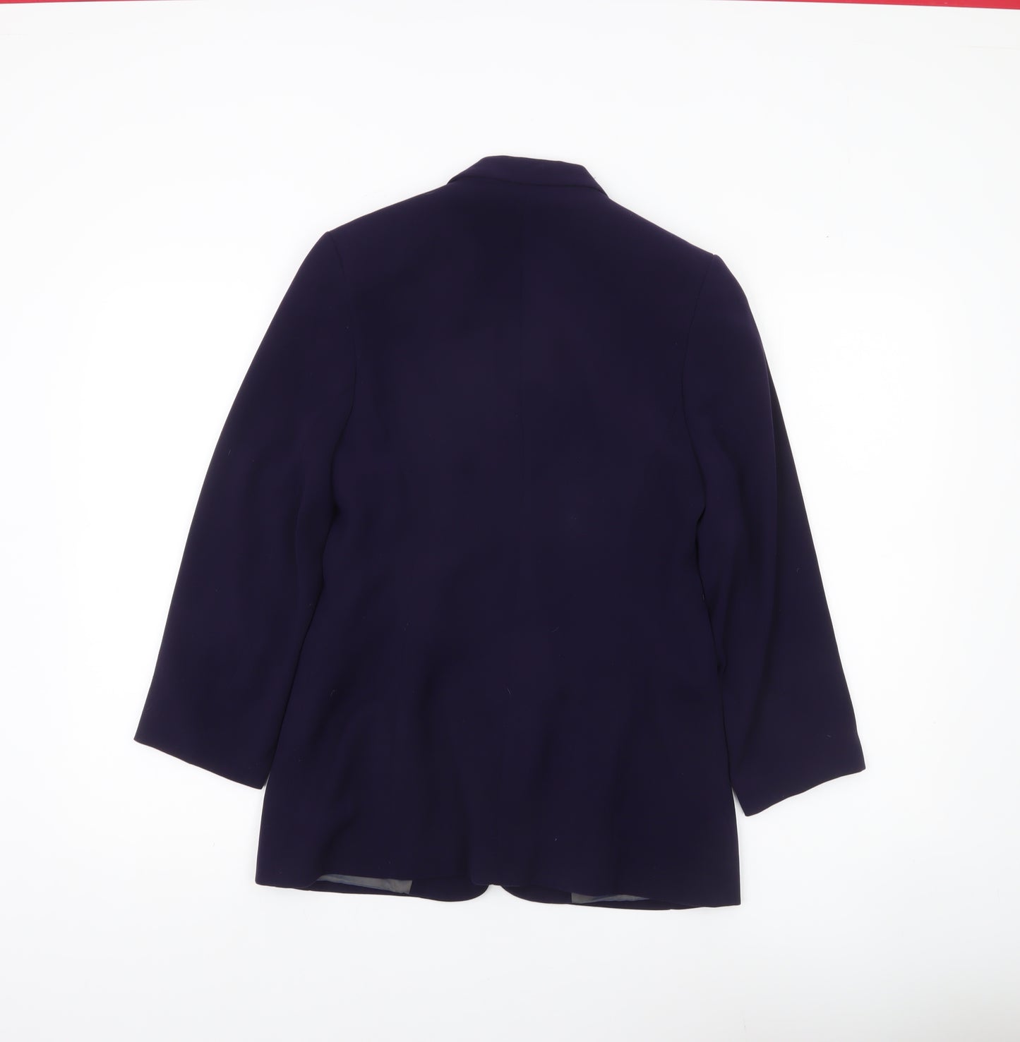 BHS Women Purple Blazer Size 8 Regular Fit One Button Work Jacket