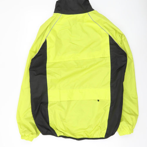 Crane Men's Yellow Black Cycling Windbreaker Jacket Medium 39-41"