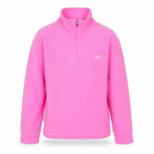 Trespass Girls Pink Fleece 1/4 Zip Pullover Sweatshirt 7-8 Years