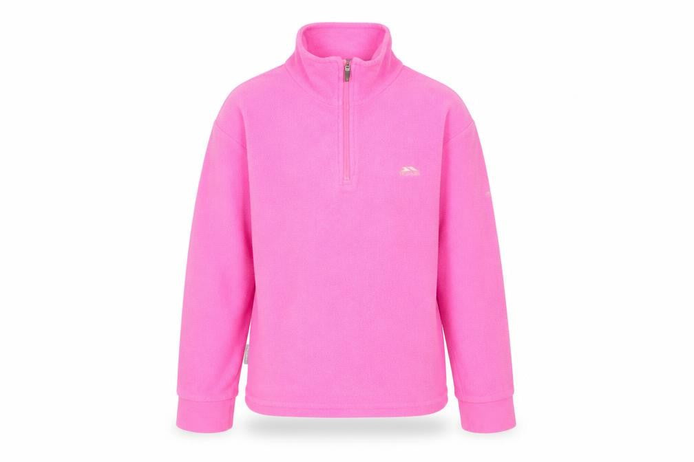 Trespass Girls Pink Fleece 1/4 Zip Pullover Sweatshirt 7-8 Years