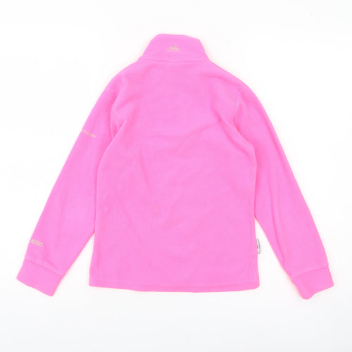 Trespass Girls Pink Fleece 1/4 Zip Pullover Sweatshirt 7-8 Years