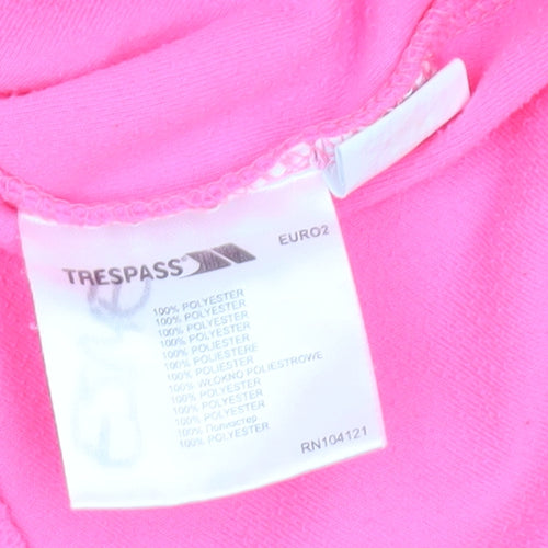 Trespass Girls Pink Fleece 1/4 Zip Pullover Sweatshirt 7-8 Years