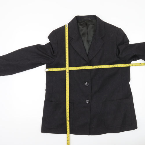 Next Women’s Black Petite Wool Blend Blazer UK 16 Workwear