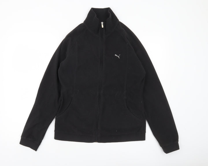 Puma Womens Black Fleece Full Zip Jacket Size 12 Regular Fit