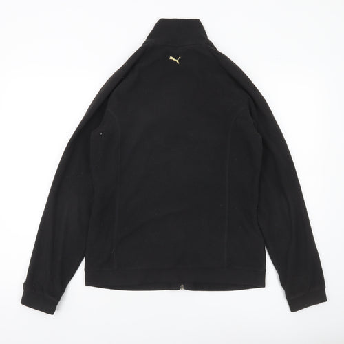 Puma Womens Black Fleece Full Zip Jacket Size 12 Regular Fit