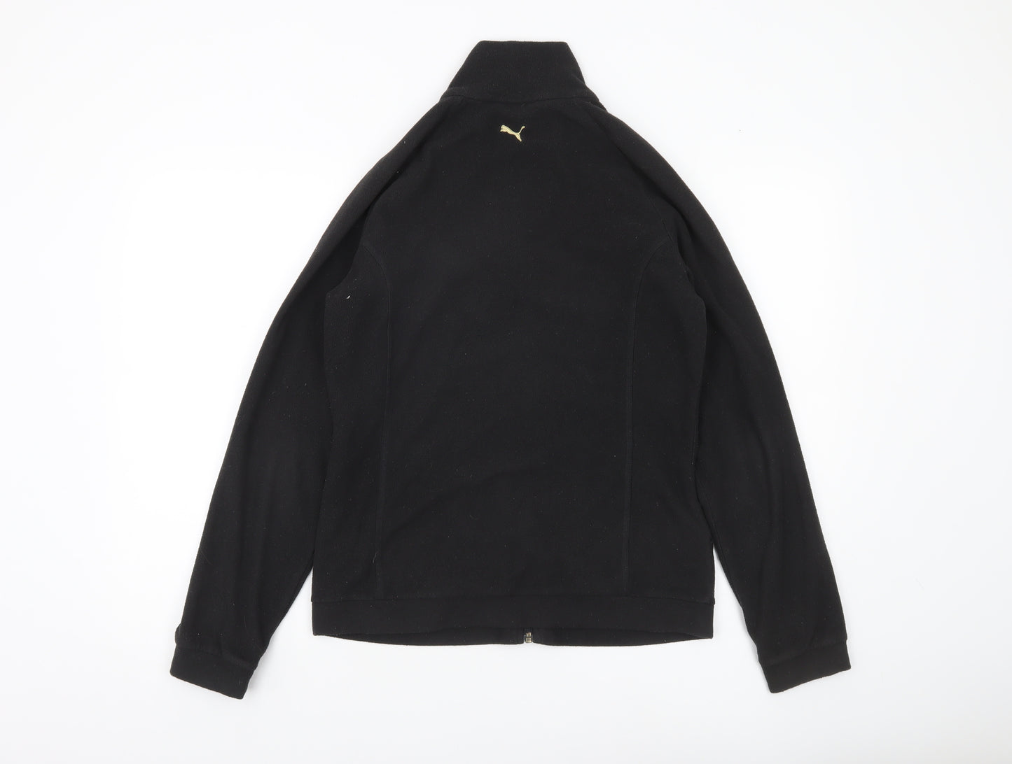 Puma Womens Black Fleece Full Zip Jacket Size 12 Regular Fit
