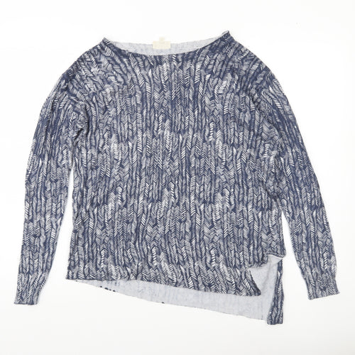 Linea Women’s Blue Boat Neck Lightweight Pullover Jumper Size M