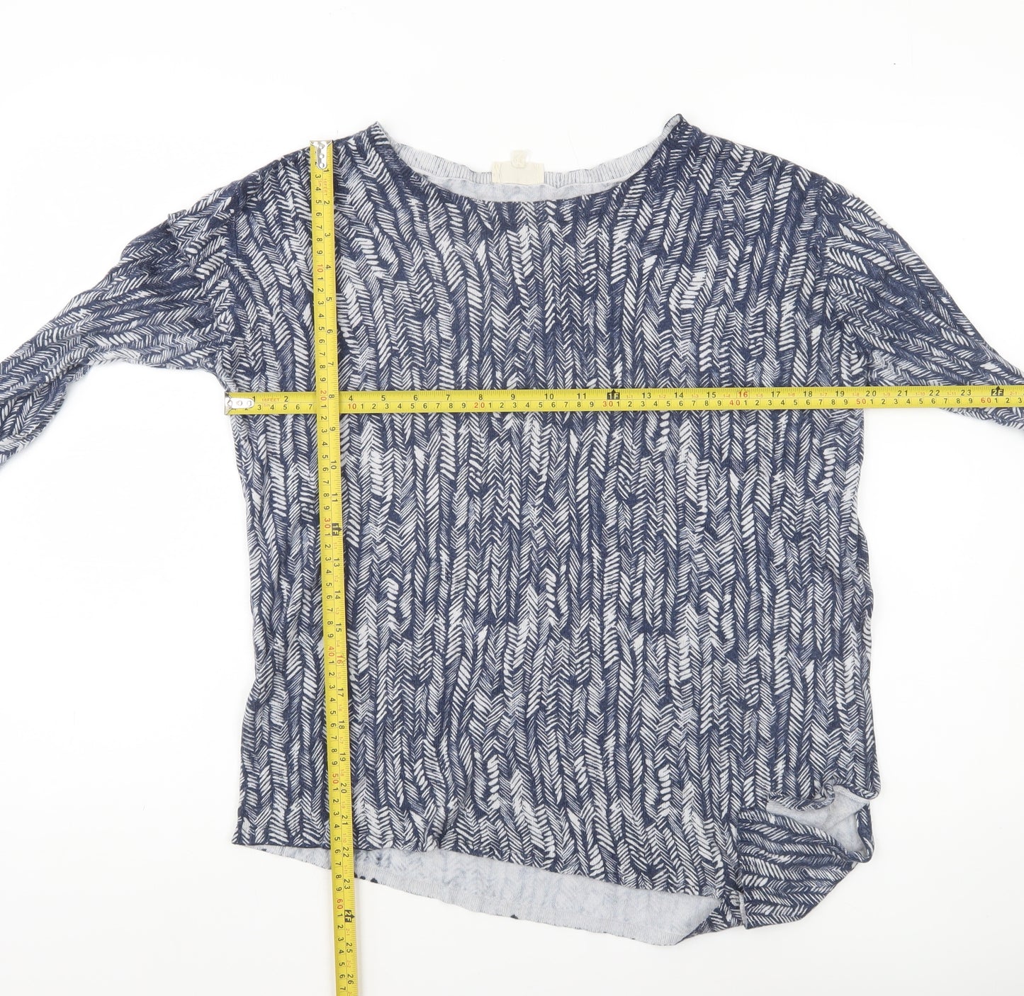Linea Women’s Blue Boat Neck Lightweight Pullover Jumper Size M