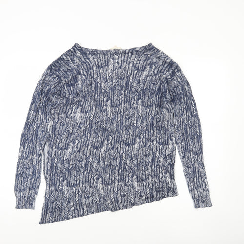 Linea Women’s Blue Boat Neck Lightweight Pullover Jumper Size M