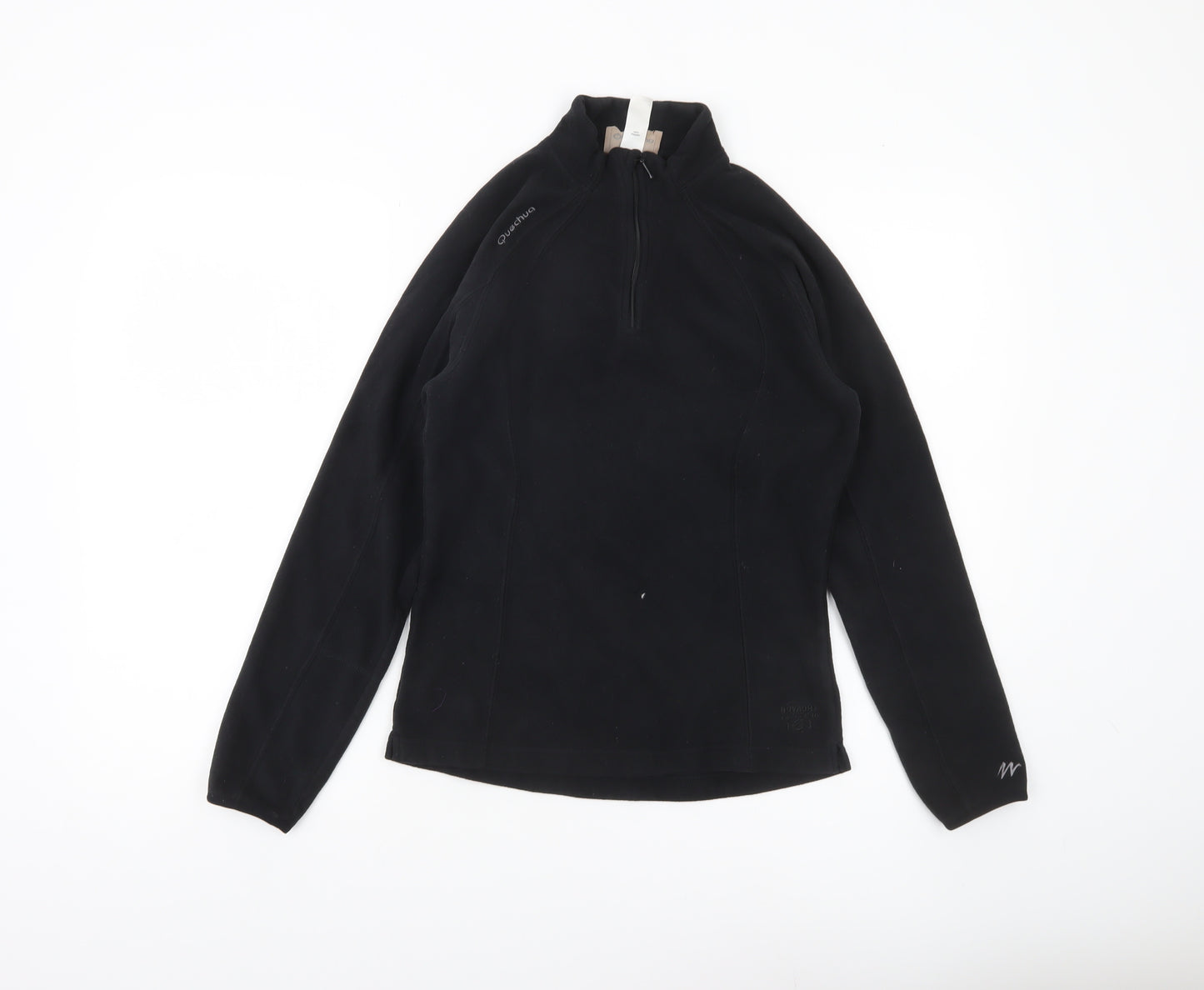 Decathlon Women’s Black Fleece Sweatshirt UK 12 Half Zip Long Sleeve