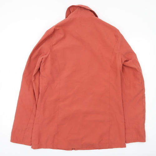 Eliza Gray Women’s Red Mid-Length Jacket Size 12 Casual Zip Button