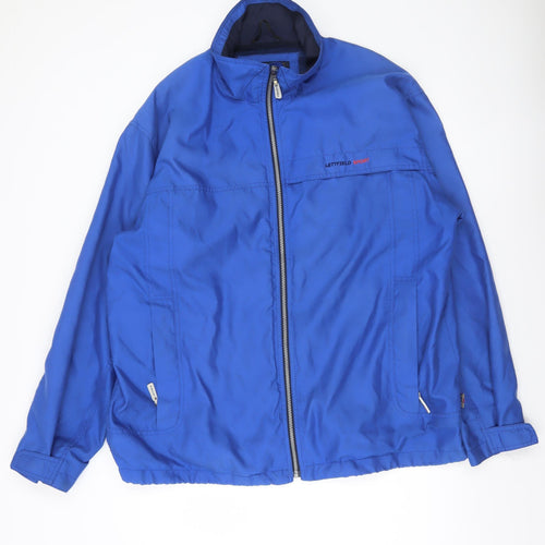 Lettfield Men’s Blue 2XL Polyester Full Zip Casual Jacket