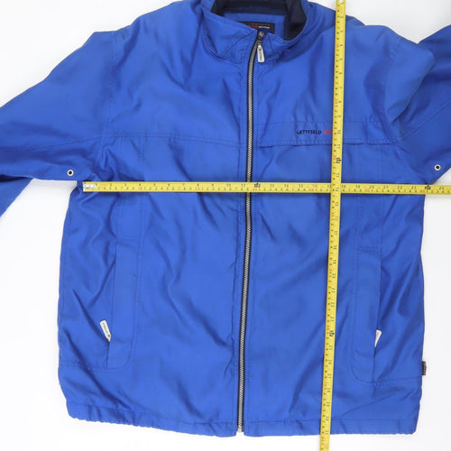 Lettfield Men’s Blue 2XL Polyester Full Zip Casual Jacket