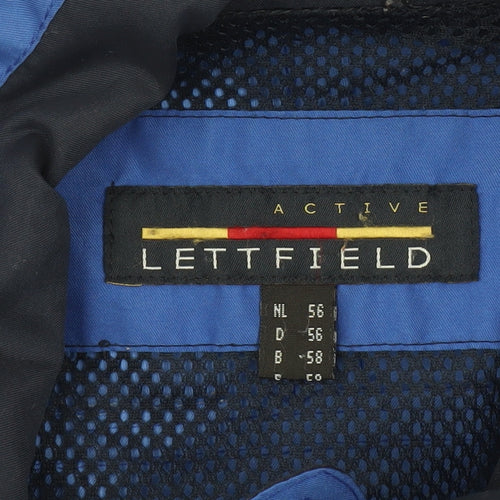 Lettfield Men’s Blue 2XL Polyester Full Zip Casual Jacket