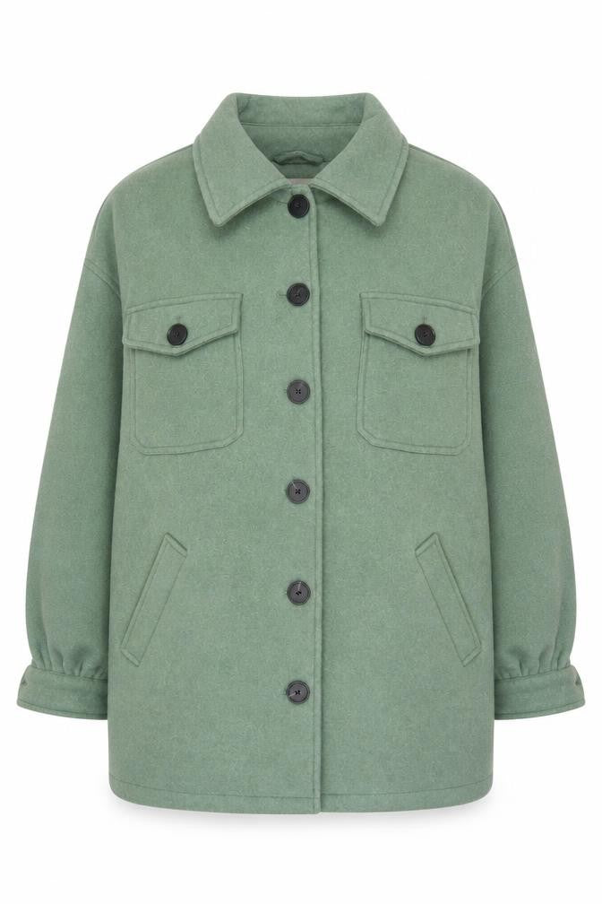 Front view of Only Carmakoma Women’s Green Plus, size UK 16, Button Jacket