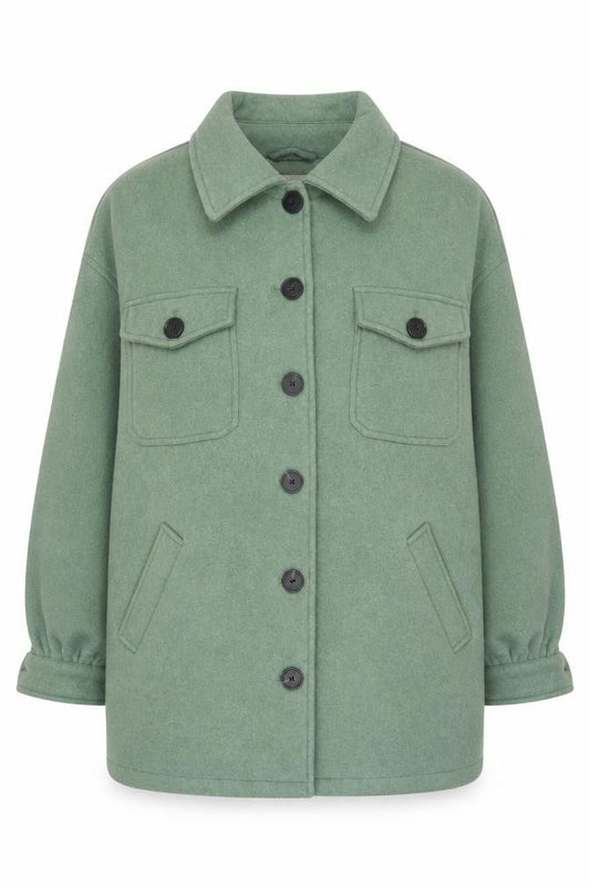 Front view of Only Carmakoma Women’s Green Plus, size UK 16, Button Jacket