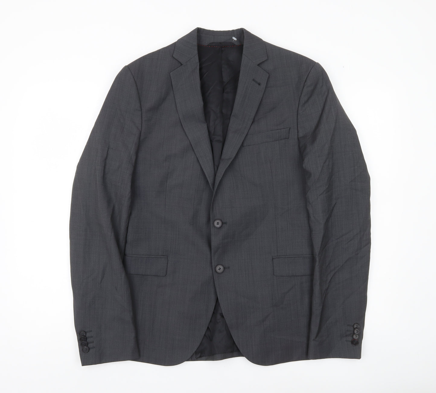 Cinque Men's Grey Wool Blend Blazer Jacket Size 44 Classic Fit