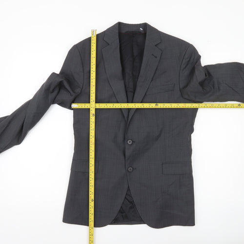 Cinque Men's Grey Wool Blend Blazer Jacket Size 44 Classic Fit