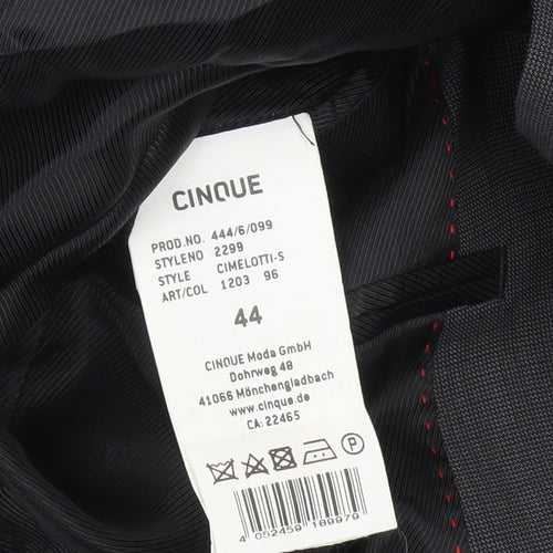 Cinque Men's Grey Wool Blend Blazer Jacket Size 44 Classic Fit