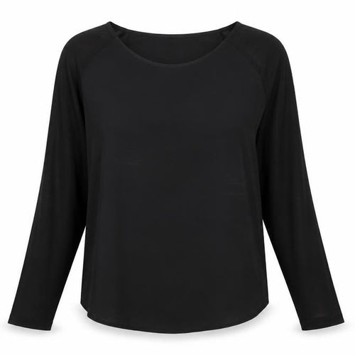 French Connection Women’s Black Blouse Size S Long Sleeve Scoop Neck