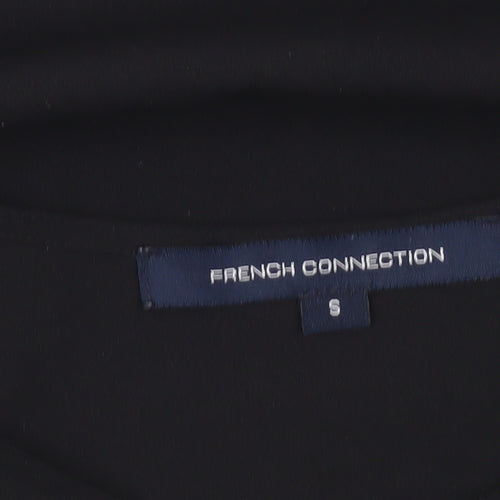 French Connection Women’s Black Blouse Size S Long Sleeve Scoop Neck