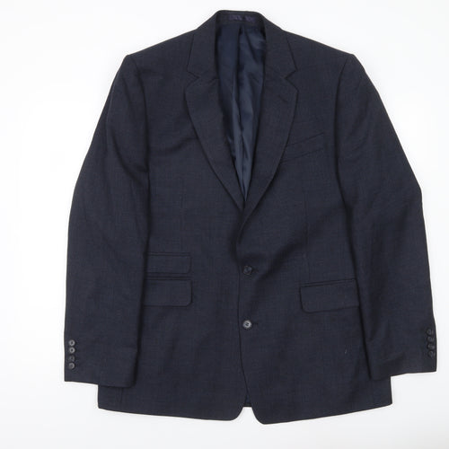 Hammond & Co Men’s Blue Wool Blend Blazer Jacket 44 Long Classic Fit