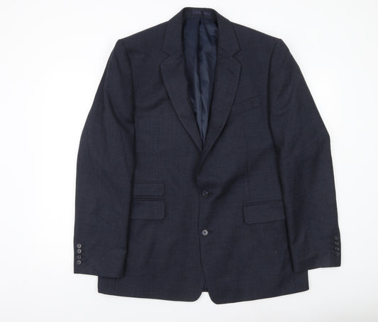 Odermark Mens Blue Polyester Jacket Suit Jacket Size 44 Regular