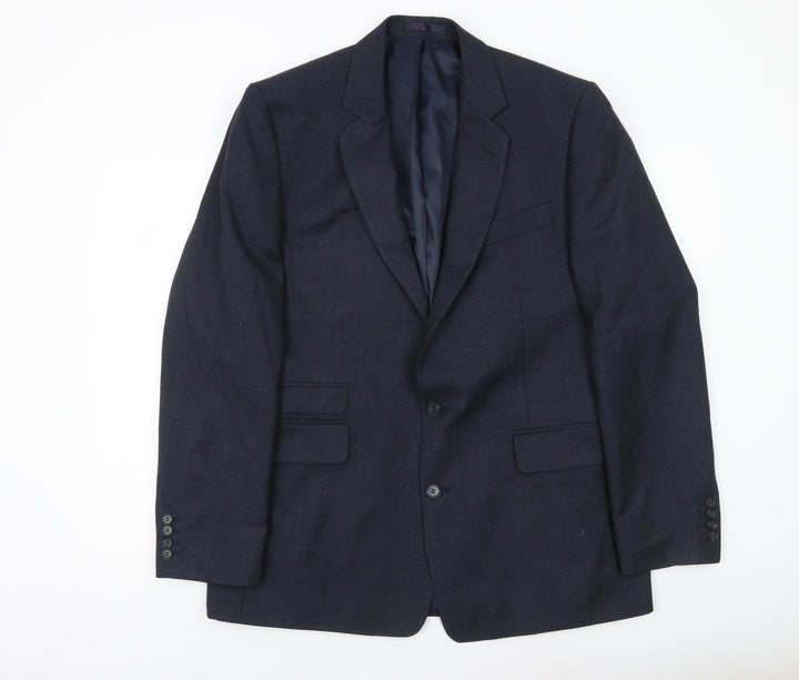 Hammond & Co Men’s Blue Wool Blend Blazer Jacket 44 Long Classic Fit