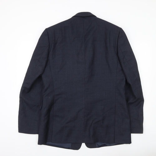 Hammond & Co Men’s Blue Wool Blend Blazer Jacket 44 Long Classic Fit