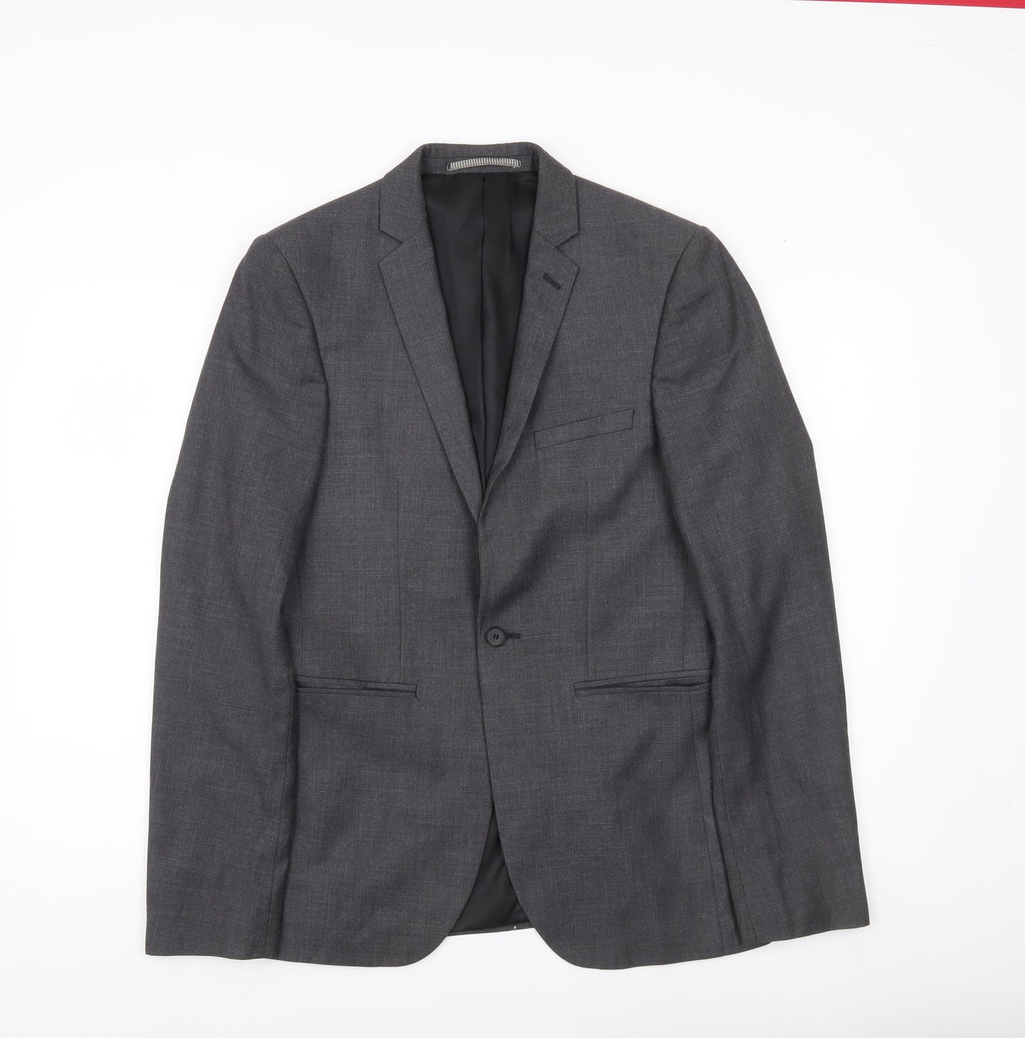 Burton Menswear Men's Grey Slim Fit 36L Blazer Jacket