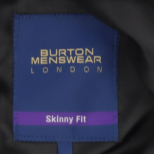 Burton Menswear Men's Grey Slim Fit 36L Blazer Jacket