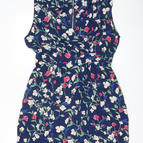 Izabel London Women’s Multicoloured Floral Shift Dress Size 18 Sleeveless Viscose