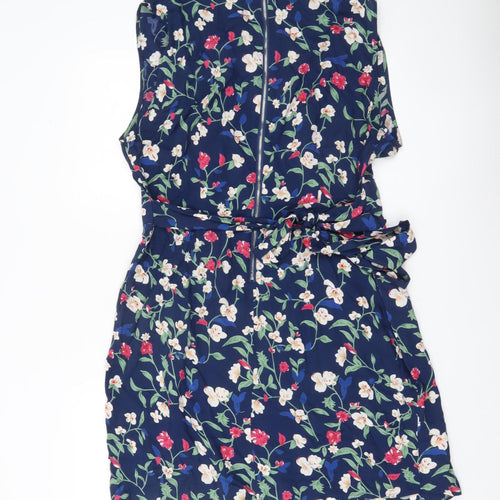 Izabel London Women’s Multicoloured Floral Shift Dress Size 18 Sleeveless Viscose