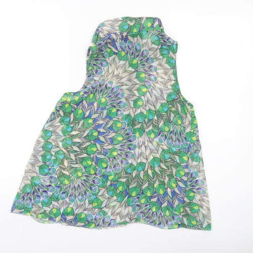 codecodecode Womens Multicoloured Floral Blouse Size 10 Sleeveless