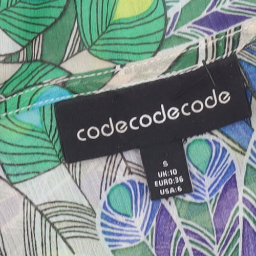 codecodecode Womens Multicoloured Floral Blouse Size 10 Sleeveless