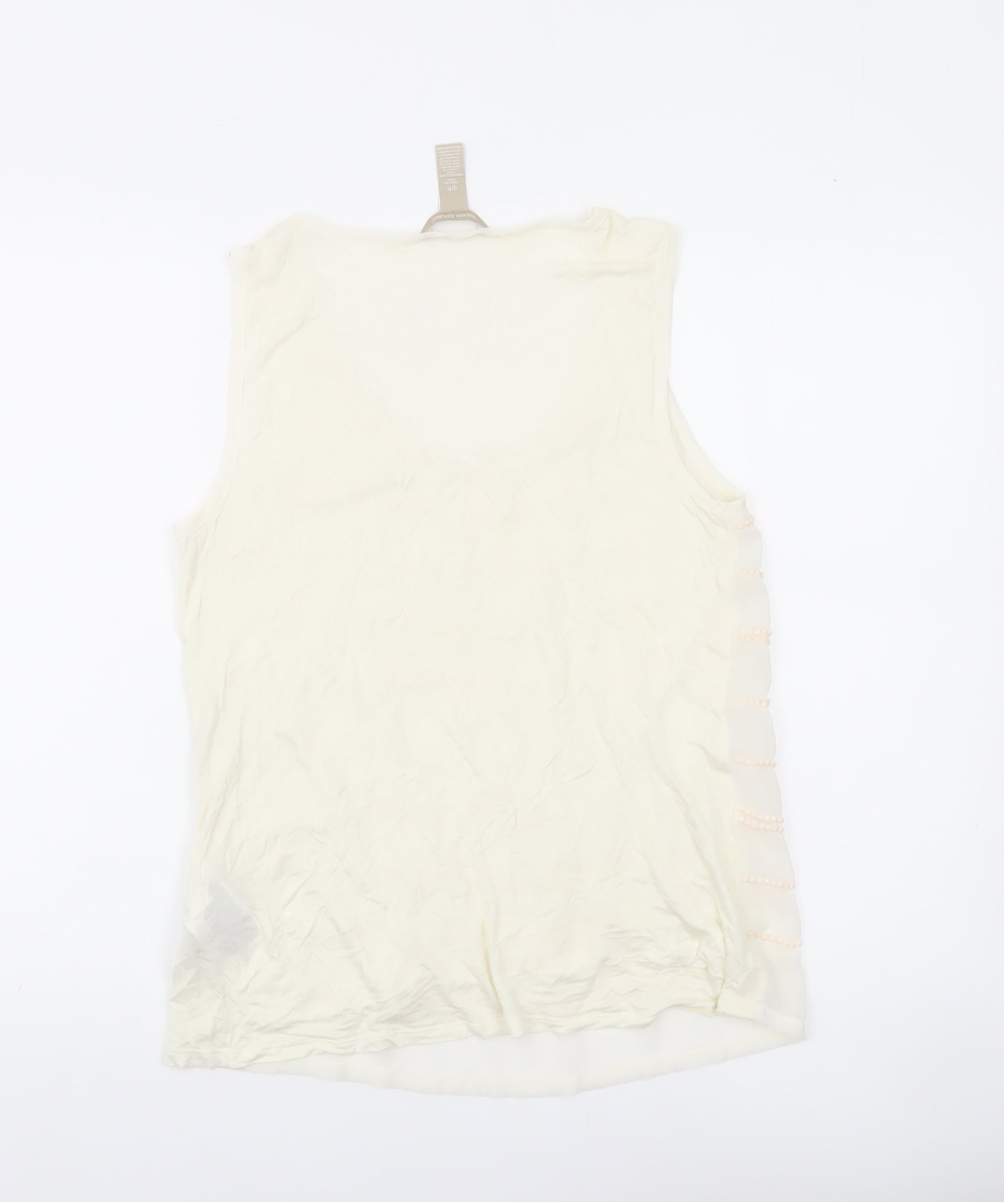 Banana Republic Women’s Ivory Tank Top Size S Sleeveless Scoop Neck