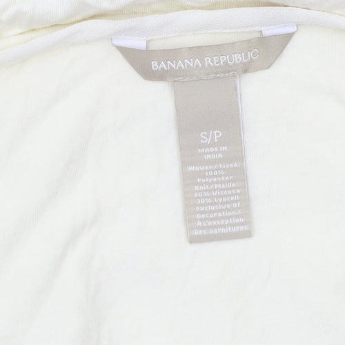 Banana Republic Women’s Ivory Tank Top Size S Sleeveless Scoop Neck
