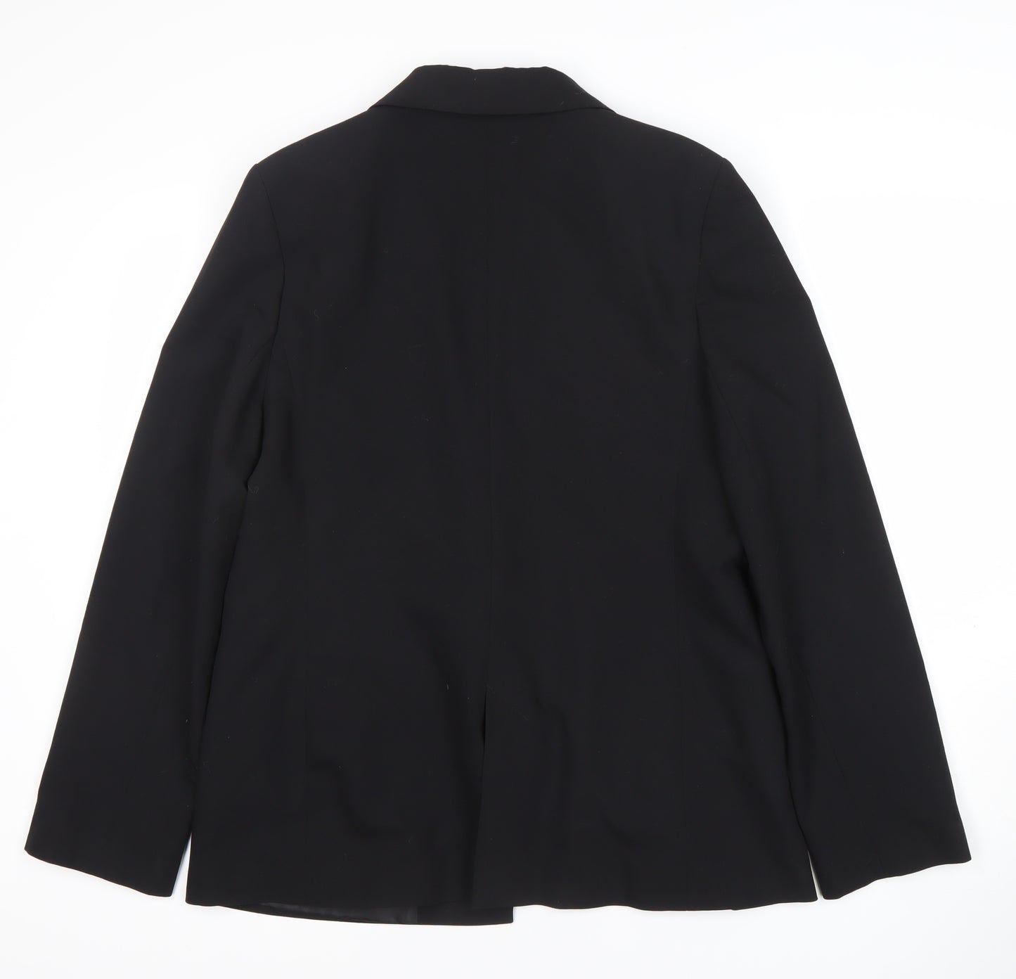 F&F Women’s Black Blazer Jacket Size 16 Regular Fit Notch Lapel