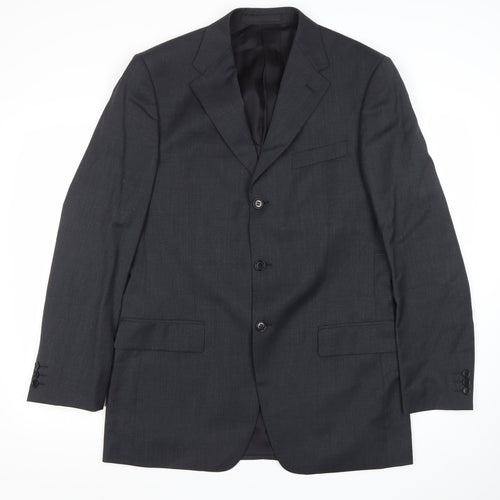 Marks and Spencer Men’s Charcoal Wool Suit Jacket 40 Chest Long