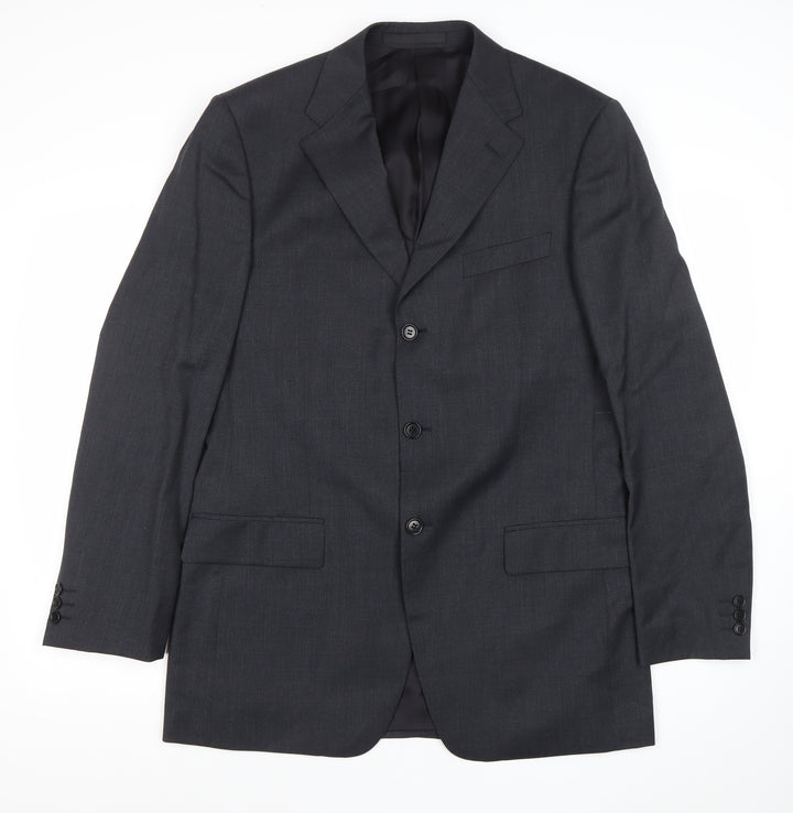 Marks and Spencer Men’s Charcoal Wool Suit Jacket 40 Chest Long