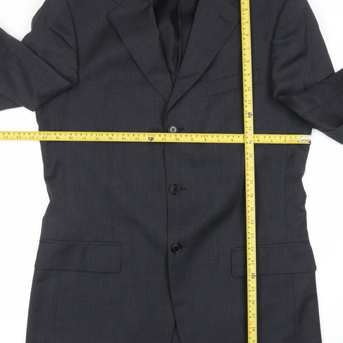 Marks and Spencer Men’s Charcoal Wool Suit Jacket 40 Chest Long