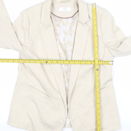 Wallis Women’s Beige Blazer Jacket Size 10 Regular Fit Workwear